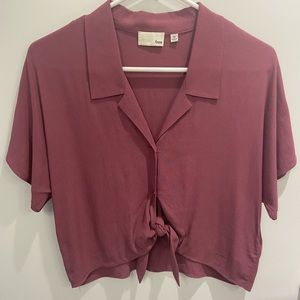 Aritzia Wilfred crop blouse